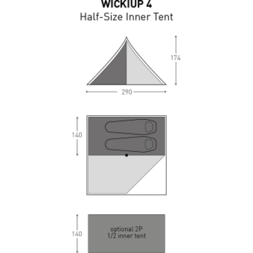 WickiUp 4  Half Size Innertent